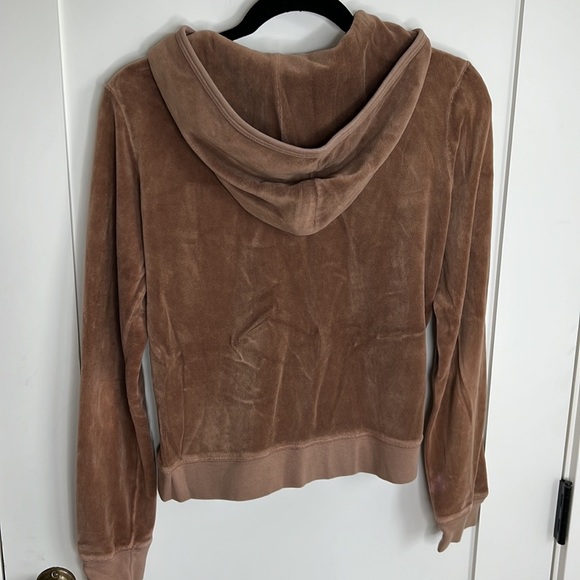 🛍️Mocha⚡️Juicy Couture Vintage Velour Hoodie preloved XL c2001 - Picture 2 of 9